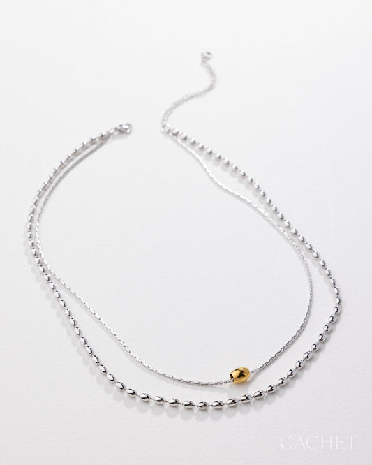 CAHCET - "Mirel" - 18K Gold/Rhodium Plated Necklace