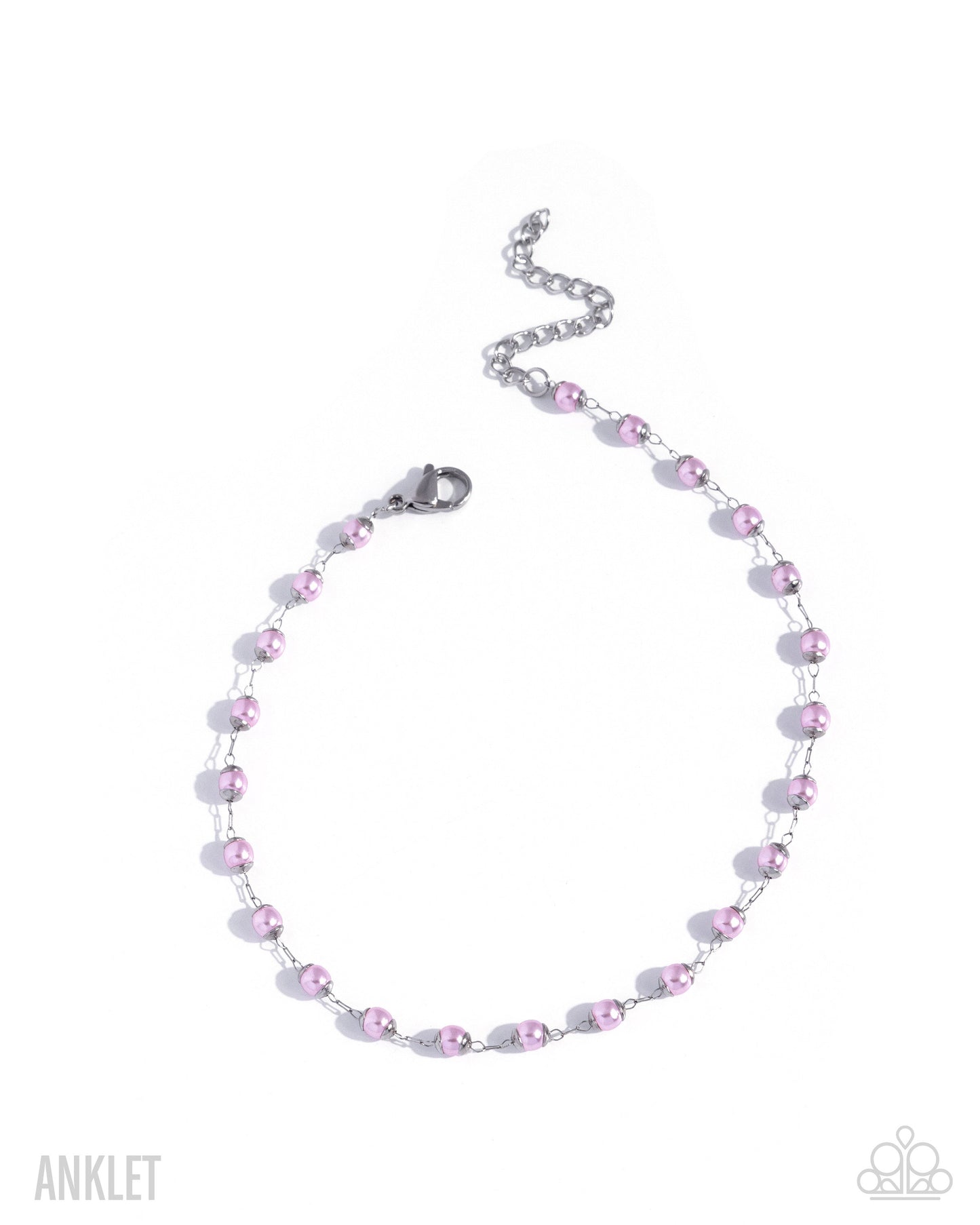 Pampered Potential - Pink Pearl, Stainless Steel Anklet - Paparazzi Accessories