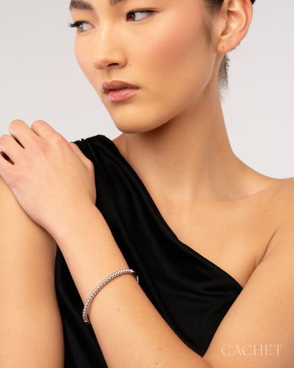 CACHET - "Raydia" - Rhodium Plated Bracelet