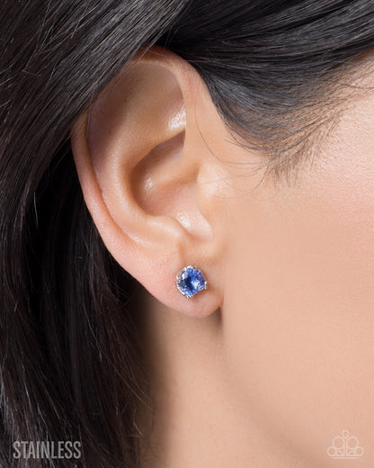 A Change of Color - Blue - Cubic Zirconia & Stainless Steel