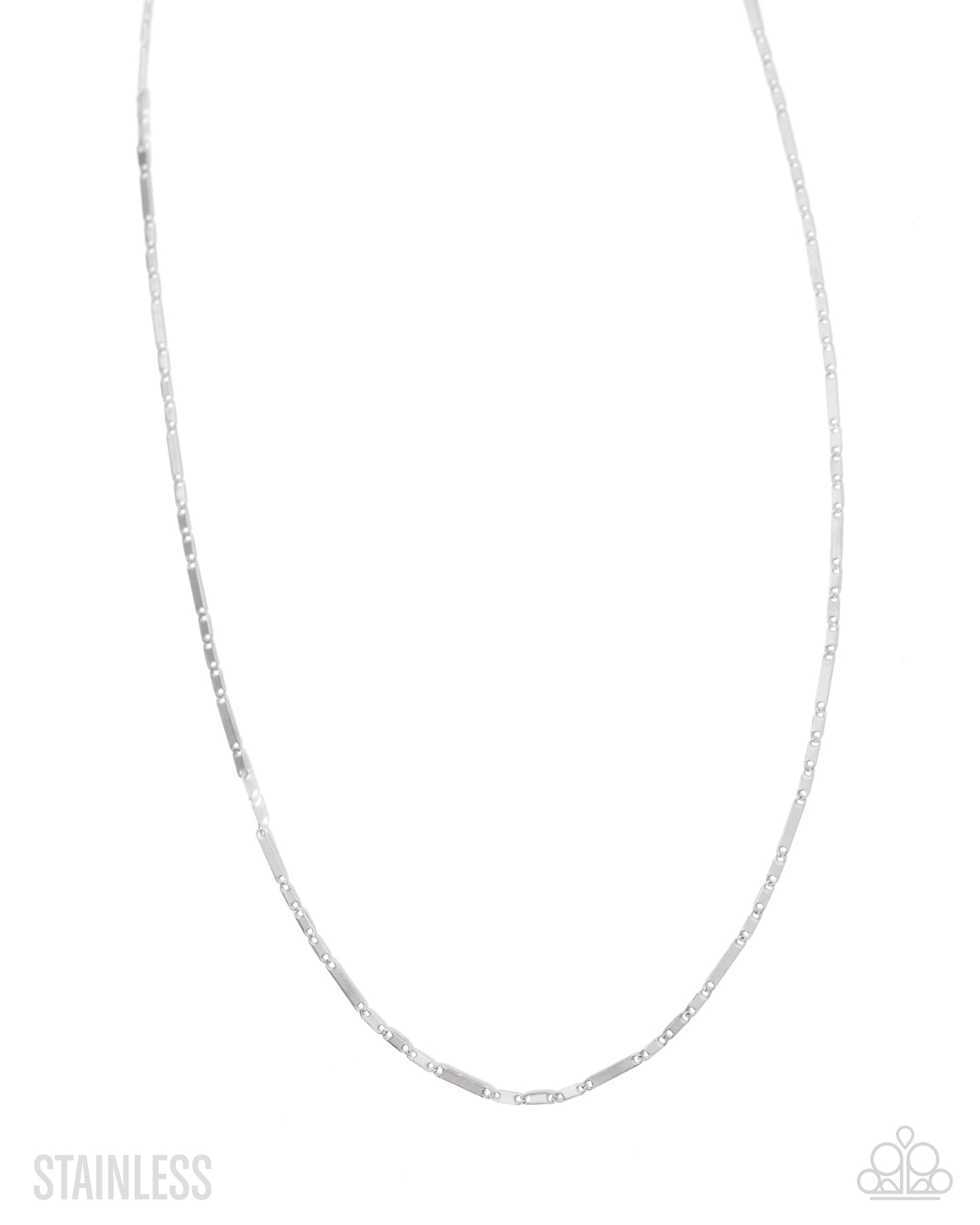 Smokeshow Sheen - Silver - Stainless Steel Necklace - Paparazzi Accessories