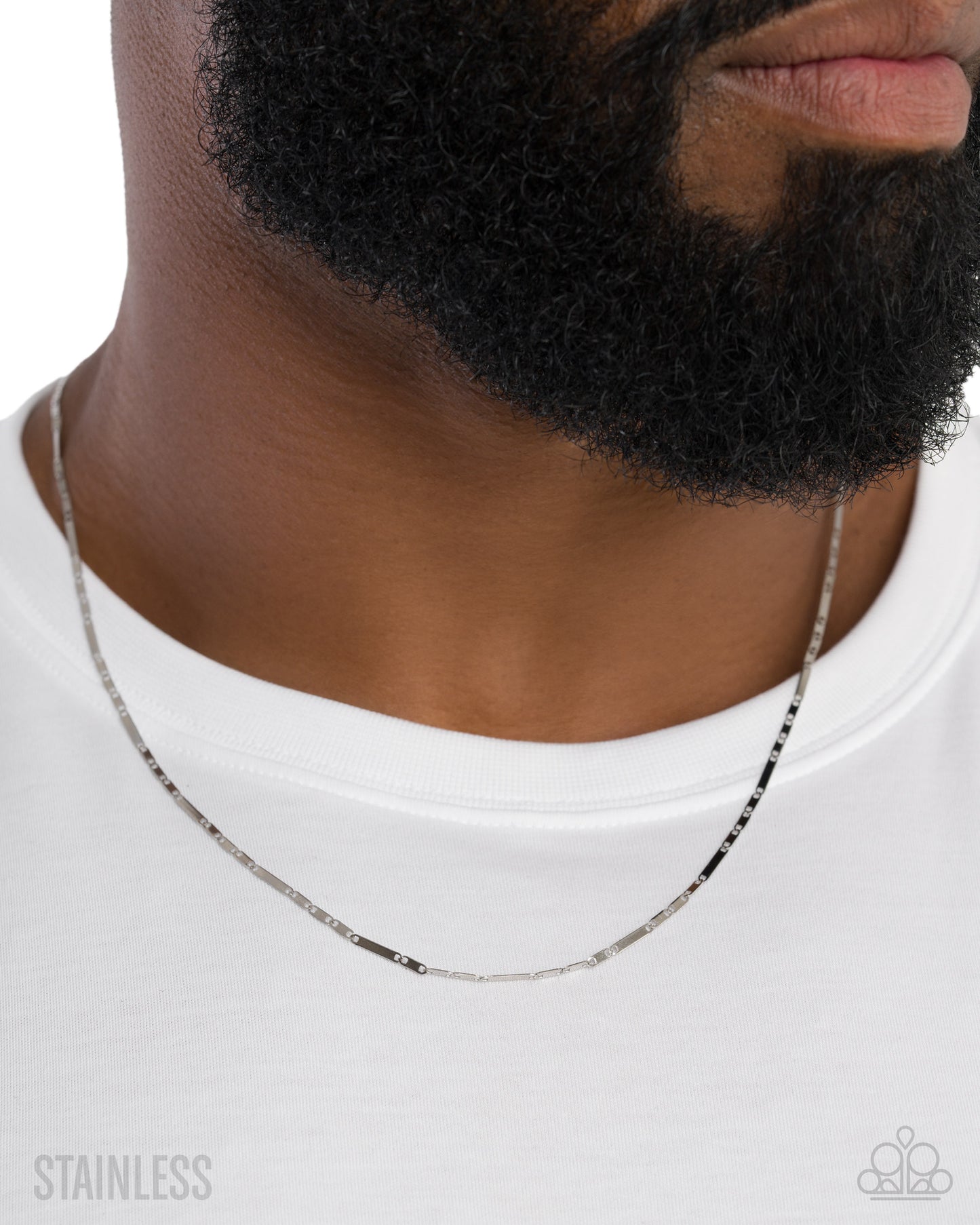 Smokeshow Sheen - Silver - Stainless Steel Necklace - Paparazzi Accessories