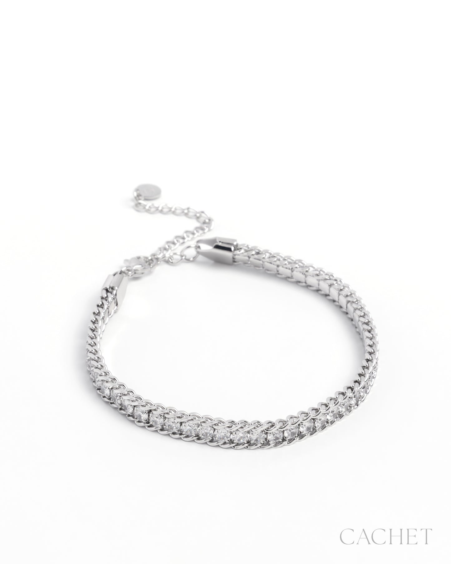 CACHET - "Épatant"- Rhodium Plated Bracelet