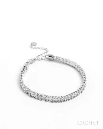 CACHET - "Épatant"- Rhodium Plated Bracelet
