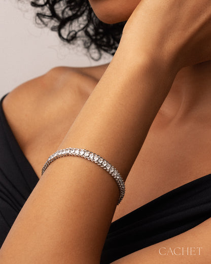 CACHET - "Épatant"- Rhodium Plated Bracelet