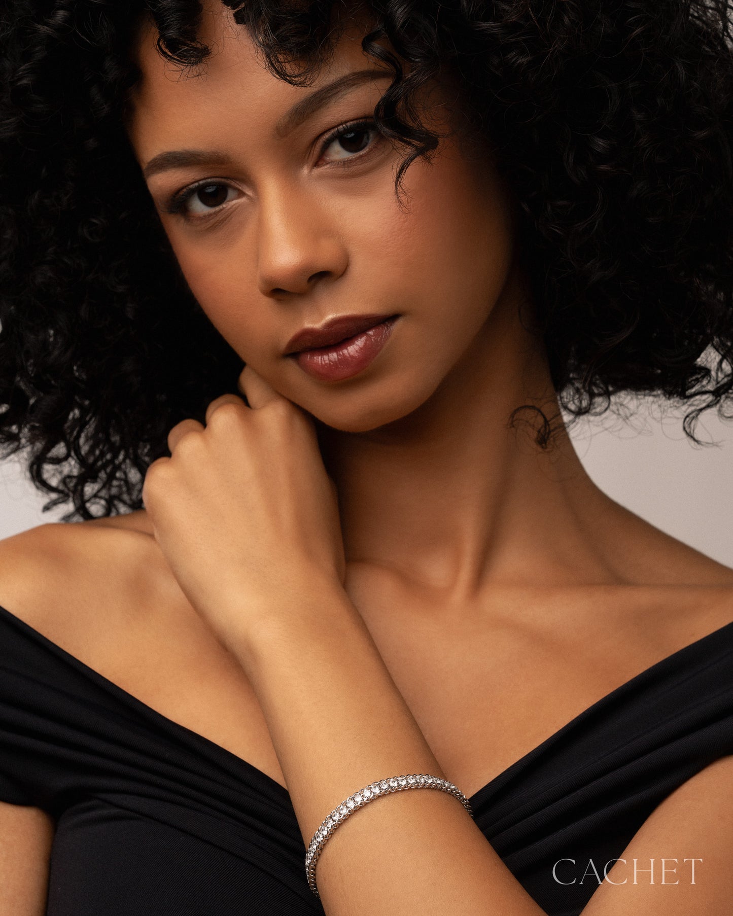 CACHET - "Épatant"- Rhodium Plated Bracelet