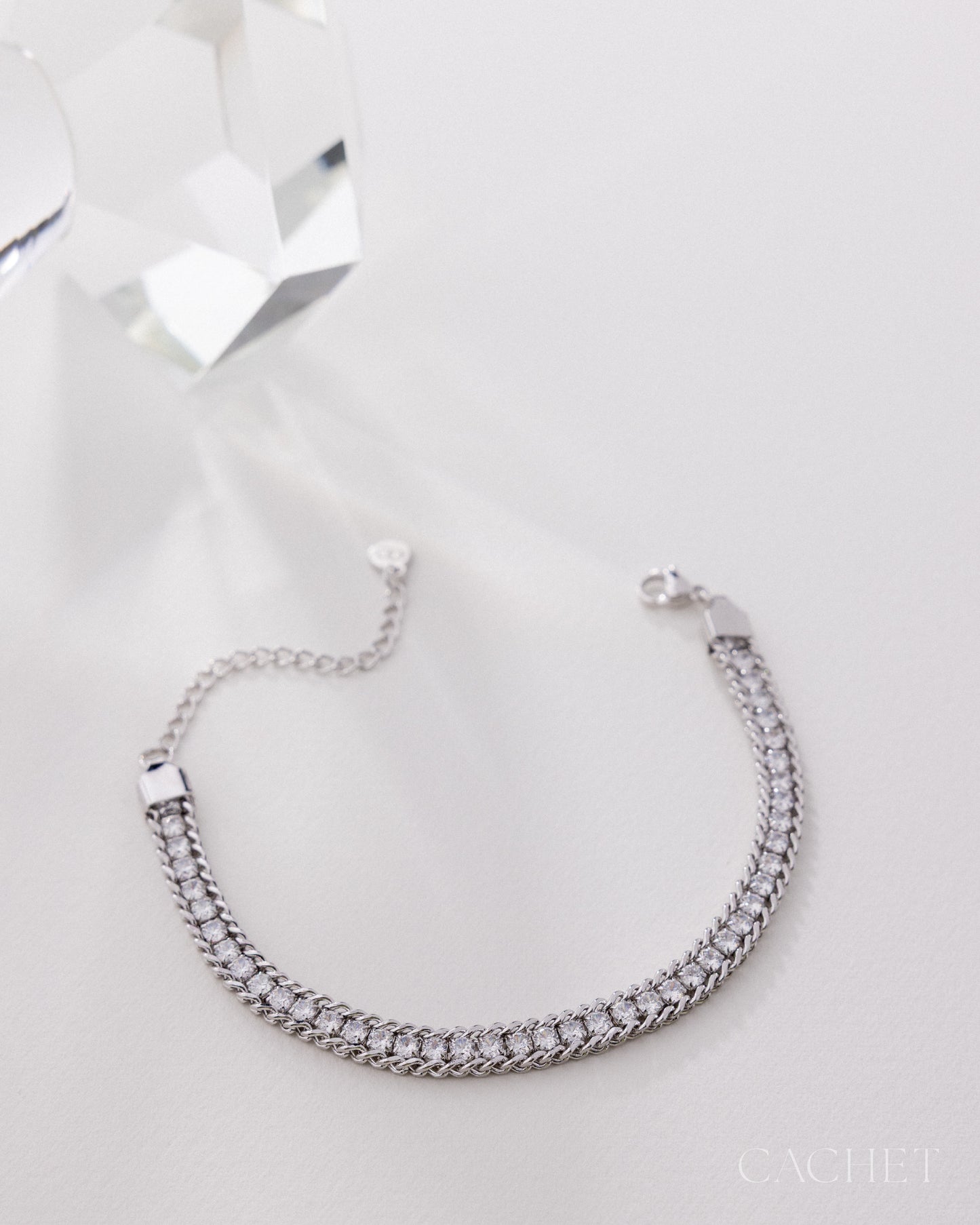 CACHET - "Épatant"- Rhodium Plated Bracelet