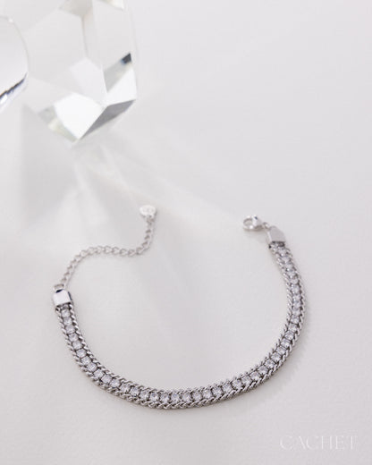 CACHET - "Épatant"- Rhodium Plated Bracelet