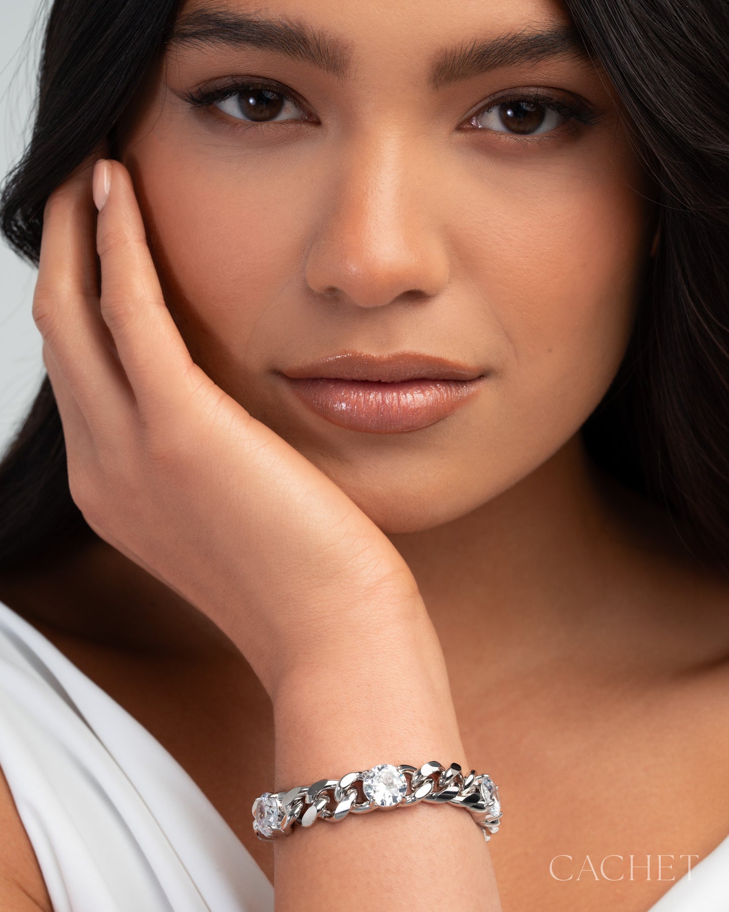 CACHET - "Tirzae" - Rhodium Plated Bracelet
