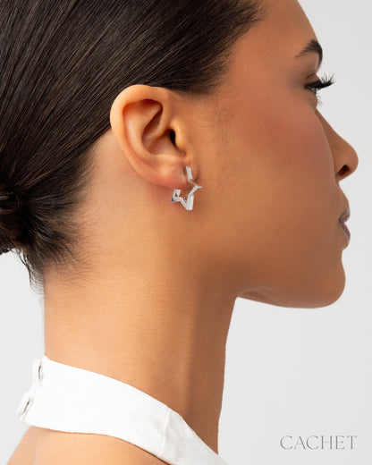 Theatral - Rhodium Star Hing Hoops