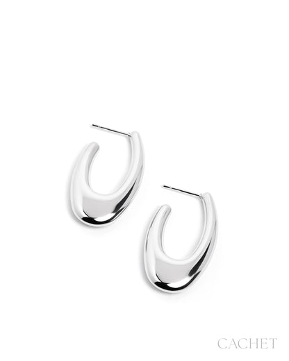 CACHET- "Insouciante" - Rhodium Plated Earrings