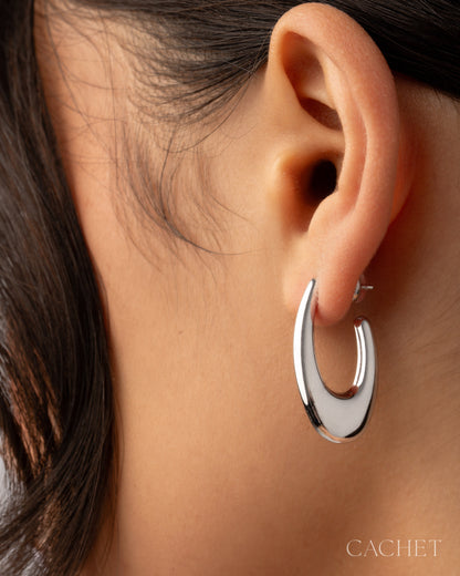 CACHET- "Insouciante" - Rhodium Plated Earrings