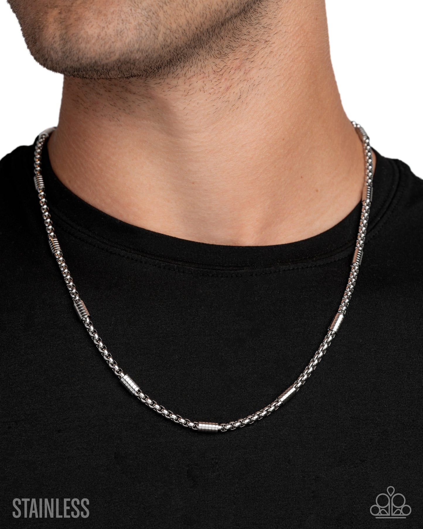 Barricade Bravado - Silver Stainless Steel Urban Complete Look - Paparazzi Accessories