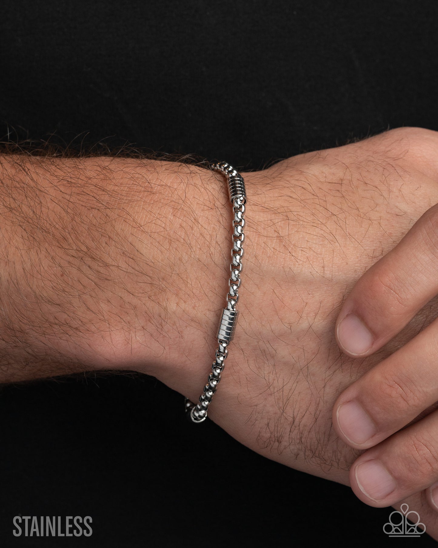 Barricade Bravado - Silver Stainless Steel Urban Complete Look - Paparazzi Accessories
