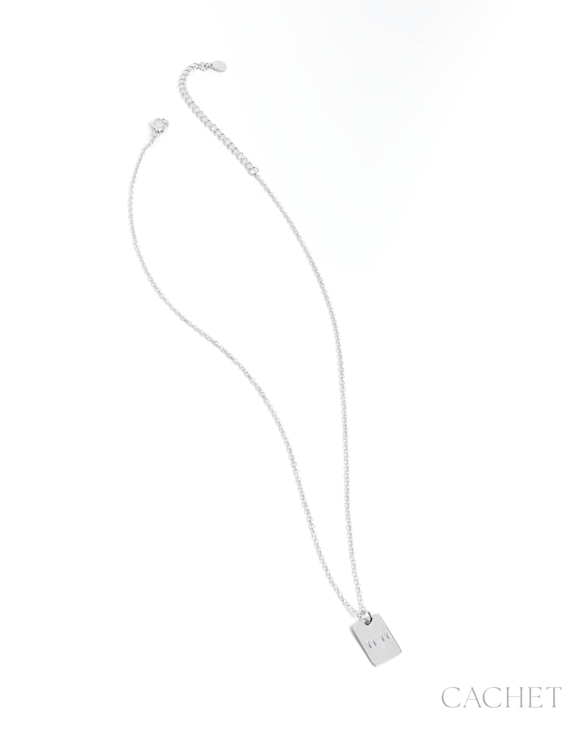Intemporelle - Rhodium Cachet "11:11" Pendant Necklace - Paparazzi Accessories