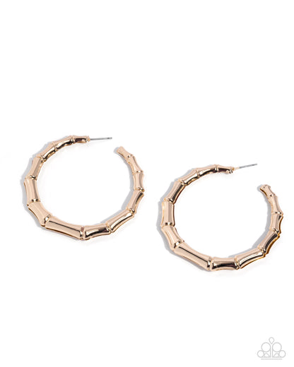 Tailored Tribute - Gold Hoop Earrings - Paparazzi Accessories