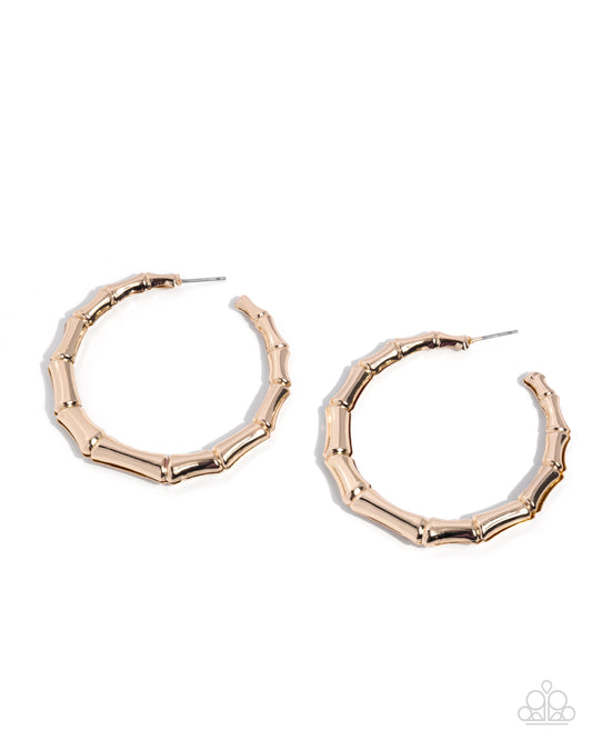 Tailored Tribute - Gold Hoop Earrings - Paparazzi Accessories
