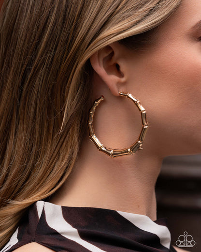 Tailored Tribute - Gold Hoop Earrings - Paparazzi Accessories