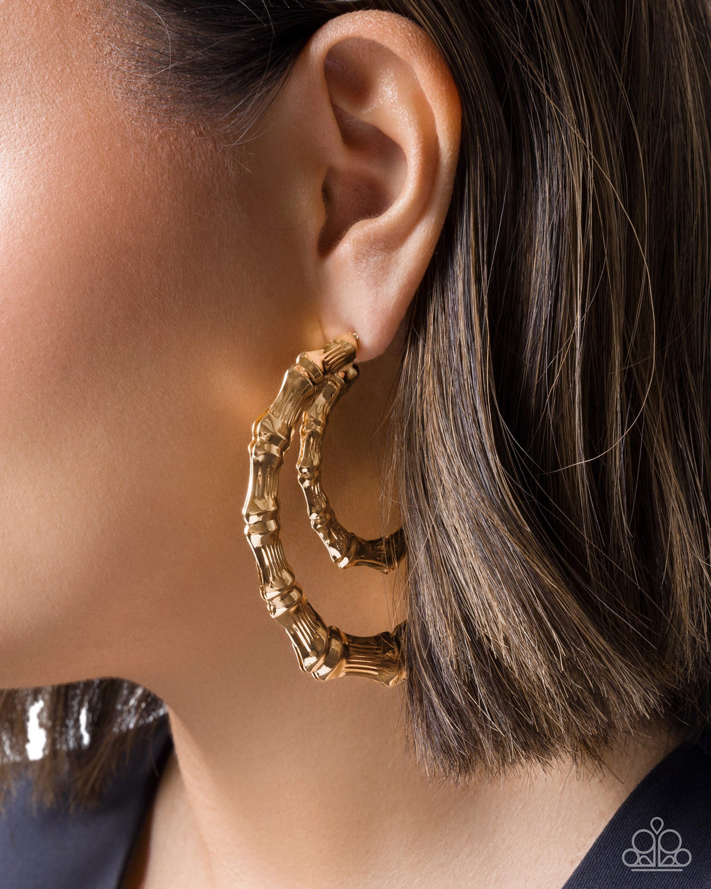 Tabloid Tiers - Gold Hoop Earrings - Paparazzi Accessories