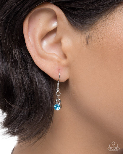 Embraceable Easter - Blue Rhinestone, Silver Necklace - Paparazzi Accessories