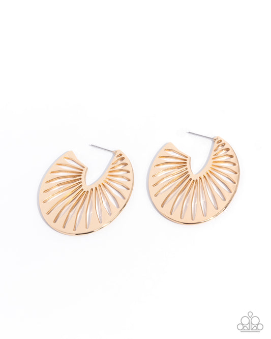 Sunset Silhouette - Gold Hoop Earrings - Paparazzi Accessories