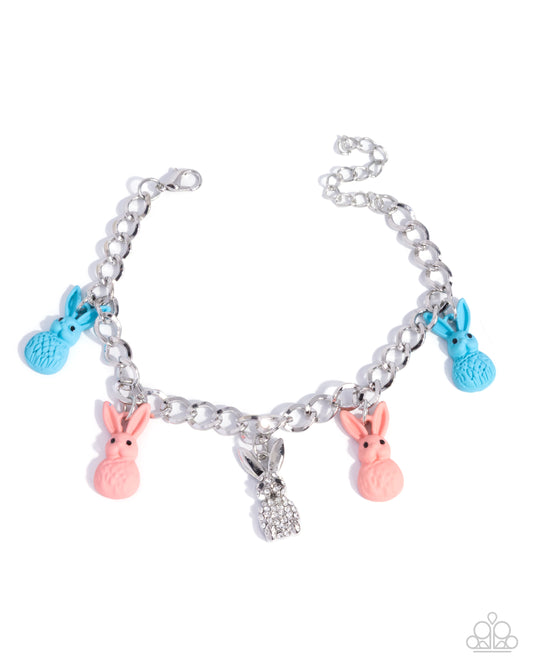 Haute Herd - Multi Bunny Charm, Silver Bracelet - Paparazzi Accessories