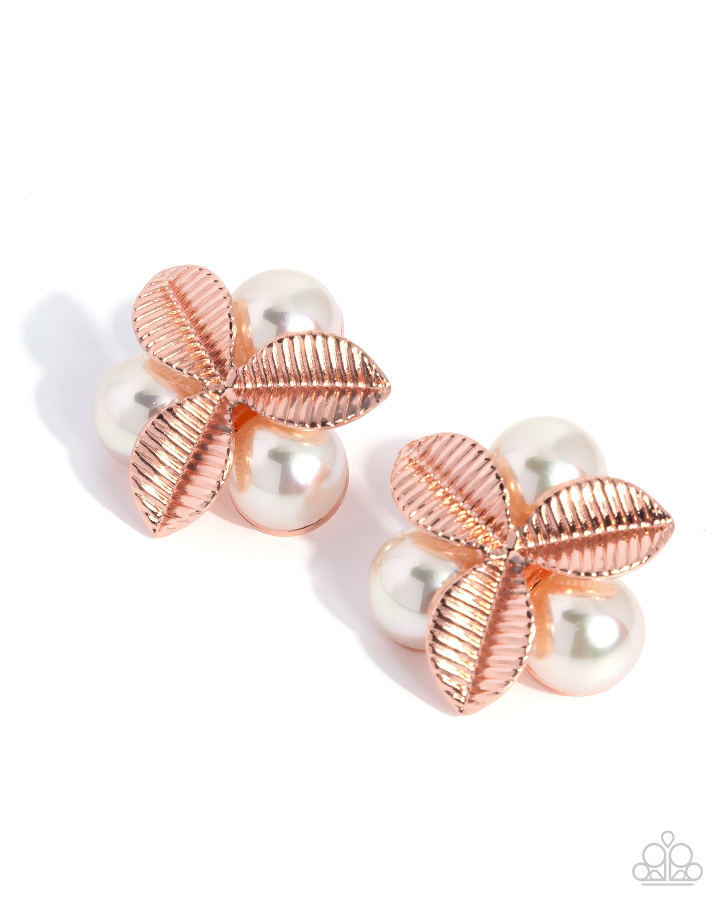 Pearly Publicity - Copper and Pearl Earrings - Paparazzi Accessories