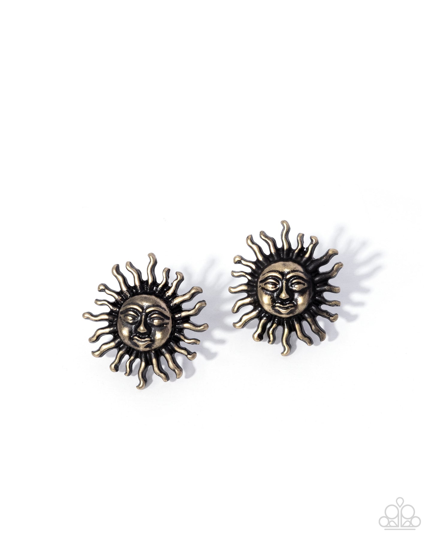 Sensational Sunrise - Brass Post Earrings - Paparazzi Accessories