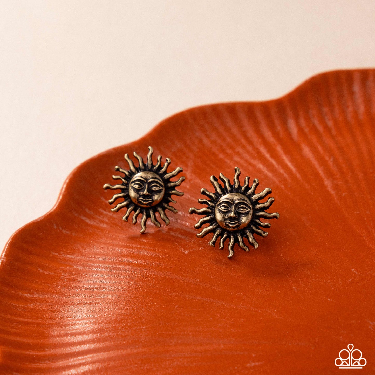 Sensational Sunrise - Brass Post Earrings - Paparazzi Accessories
