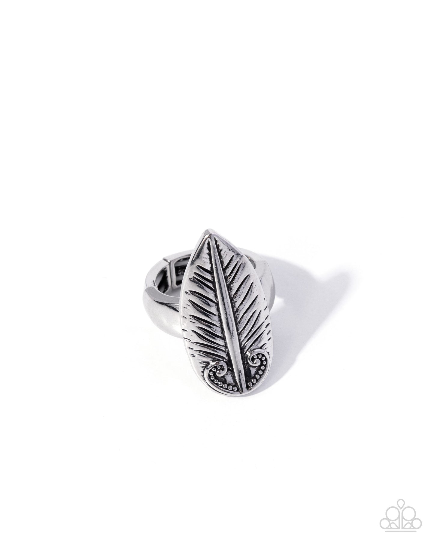 Feather Freestyle - Silver - NEW Ring Back - Paparazzi Accessories
