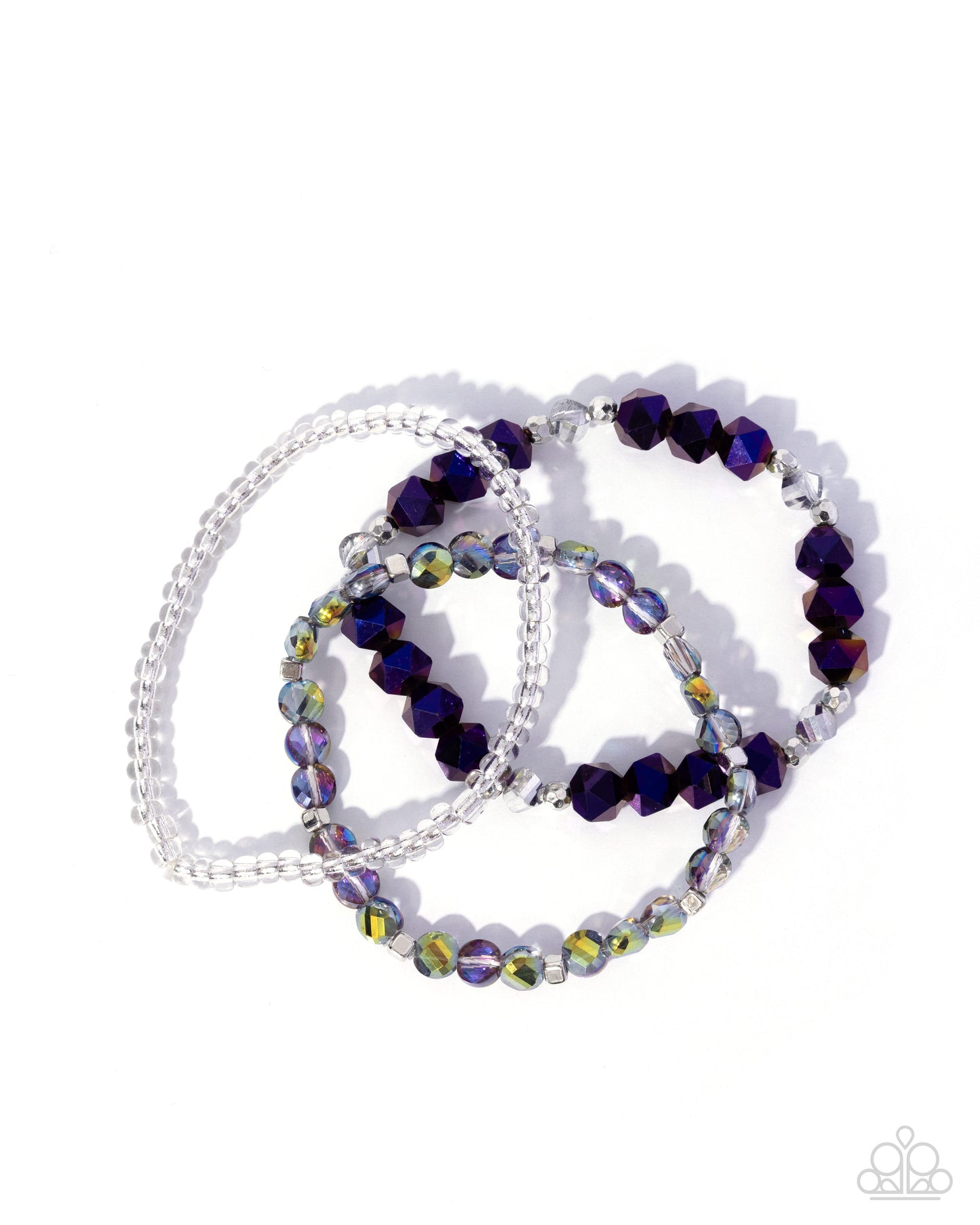 Confident Courtesy - Purple Bracecelet Stack - Paparazzi Accessories