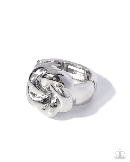 Spiraling Spectrum - Silver - New Ring Back - Paparazzi Accessories