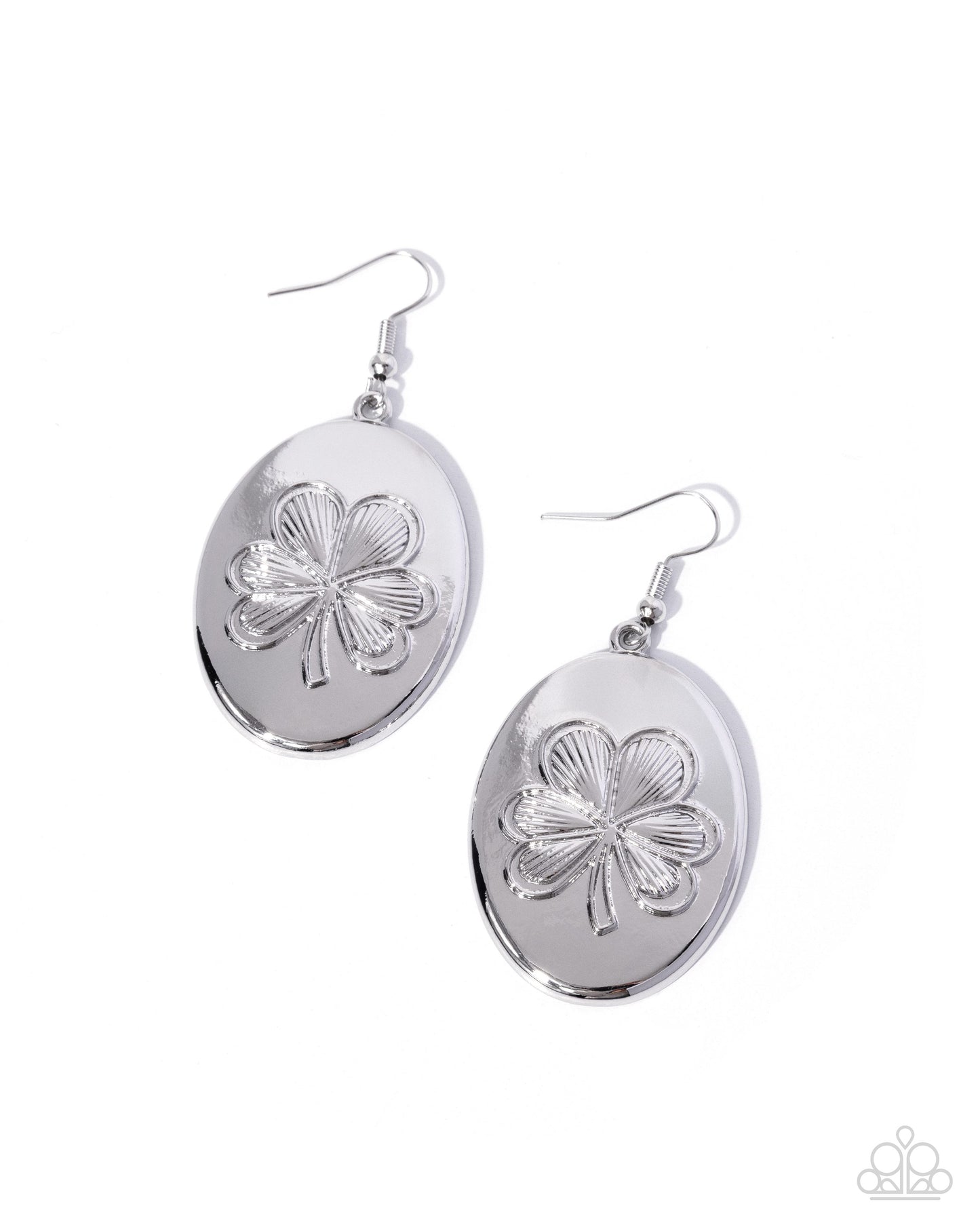 Fortunate Fair - Silver Earrings - Paparazzi Accessories