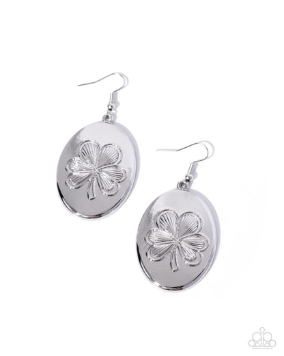 Fortunate Fair - Silver Earrings - Paparazzi Accessories