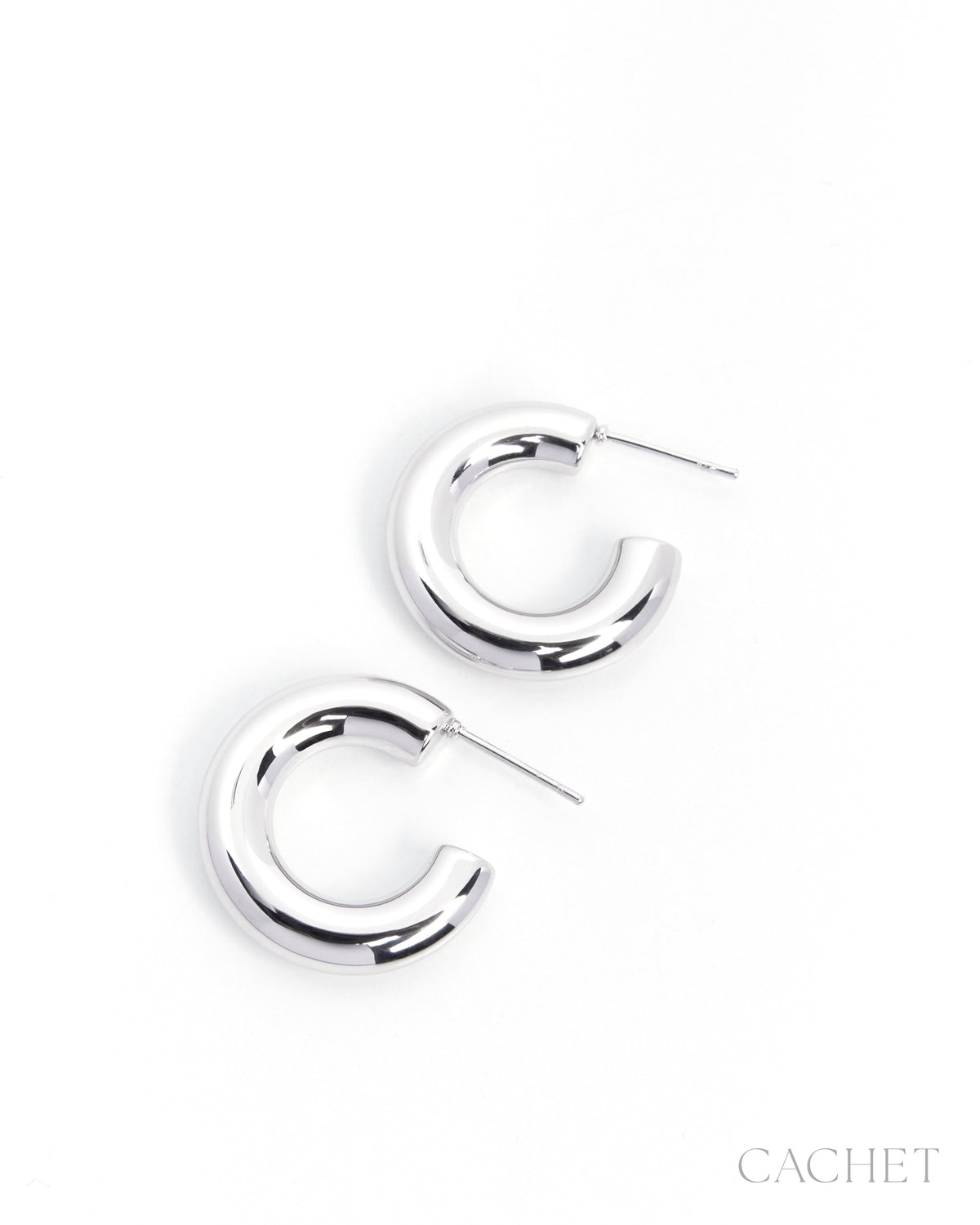 Pacifique - Rhodium Hoop Cachet Earrings - Paparazzi Accessories