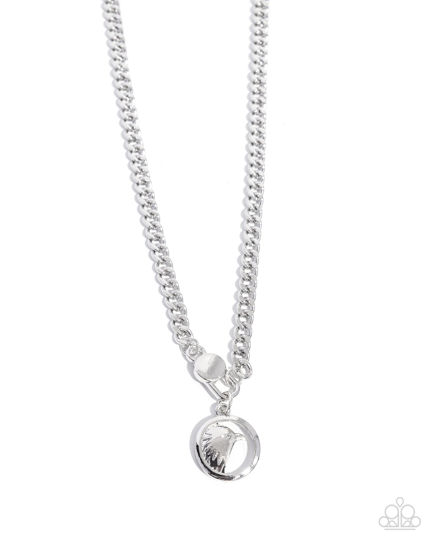 Elaborate Eagle - Silver Eagle Pendant, Urban Necklace - Paparazzi Accessories