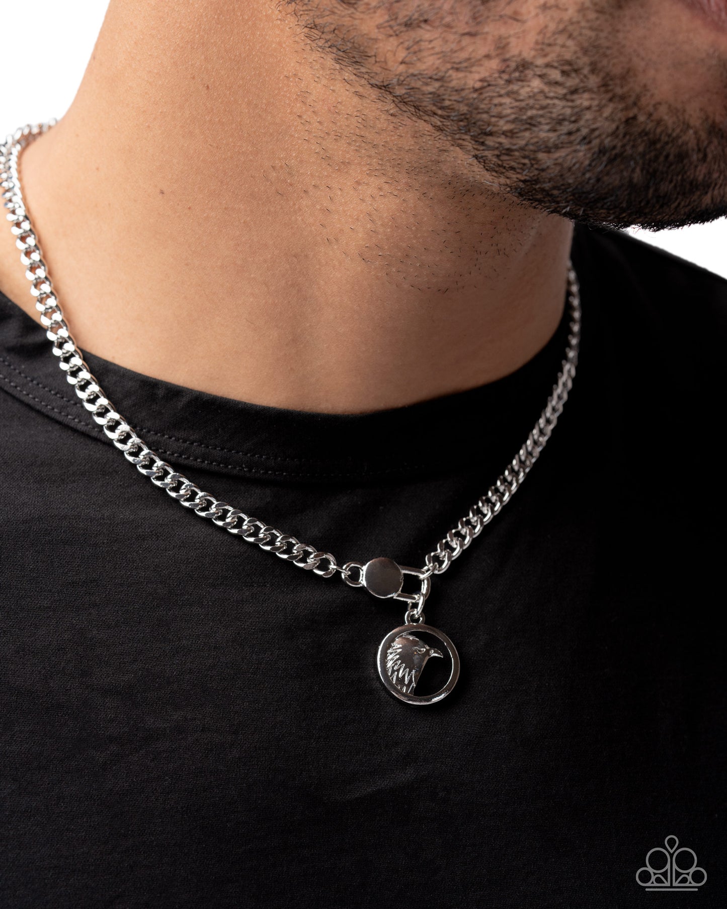 Elaborate Eagle - Silver Eagle Pendant, Urban Necklace - Paparazzi Accessories