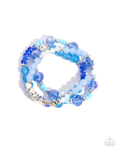 Fun-Loving Fairytale - Blue Beaded Bracelet Stack - Paparazzi Accessories