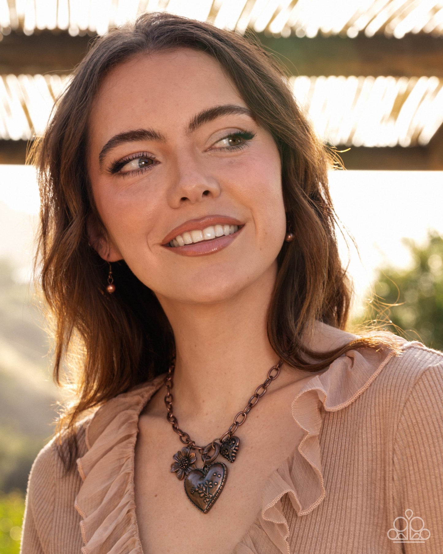 Whimsical Waiver - Copper Heart Pendant Necklace - Paparazzi Accessories