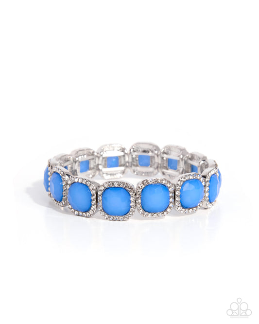 Merry SHOW Round - Blue Stone Bracelet - Paparazzi Accessories