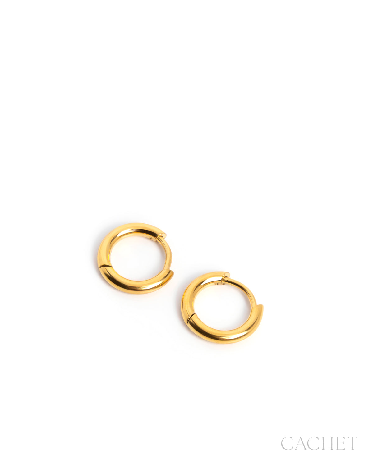 Attentif - 18K Gold Plated - Hinge Hoop Earrings - CACHET