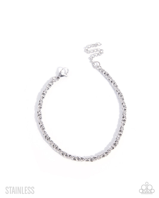 Polished Protocol - Silver Stainless Steel Bracelet - Paparazzi Accessories