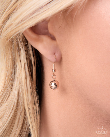 Genuine Grace - Rose Gold, Heart Padlock Pendant Necklace - Paparazzi Accessories
