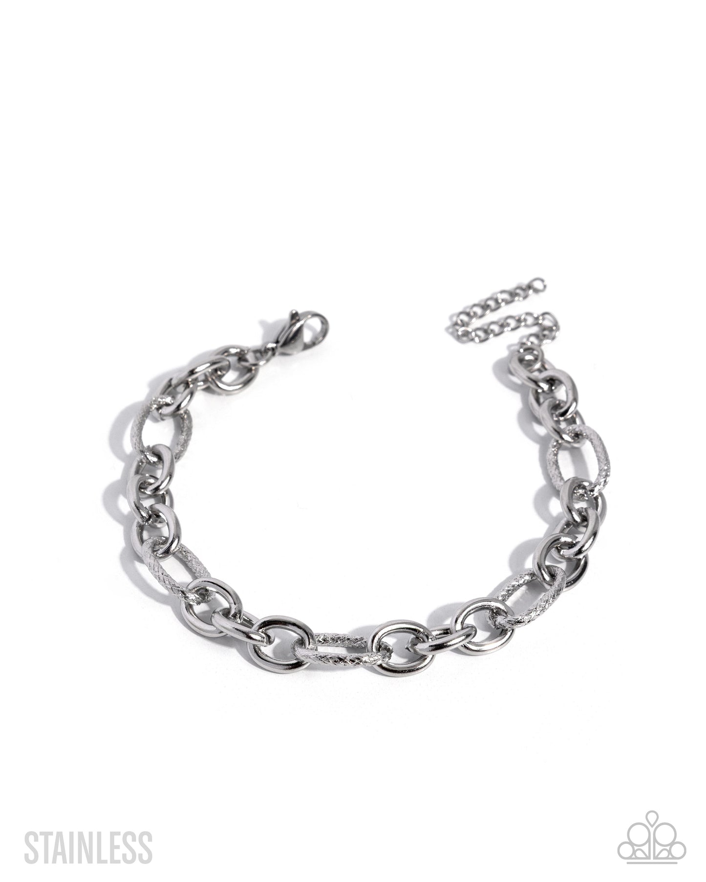 Defiant Drama - Silver Stainless Steel Urban Bracelet - Paparazzi Accessories