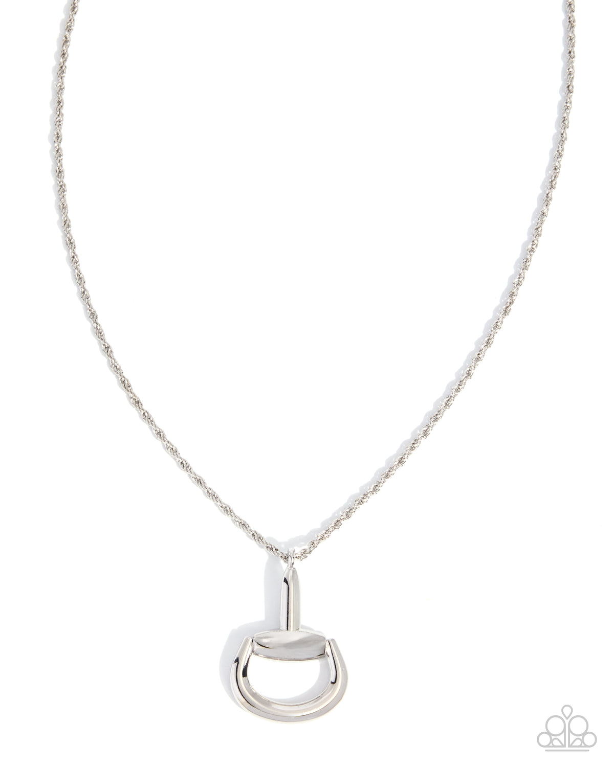 Stirrup Season - Silver Necklace - Paparazzi Accessories
