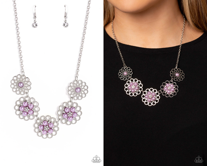 Mandala Mosaic - Purple Pearl Necklace - Paparazzi Accessories