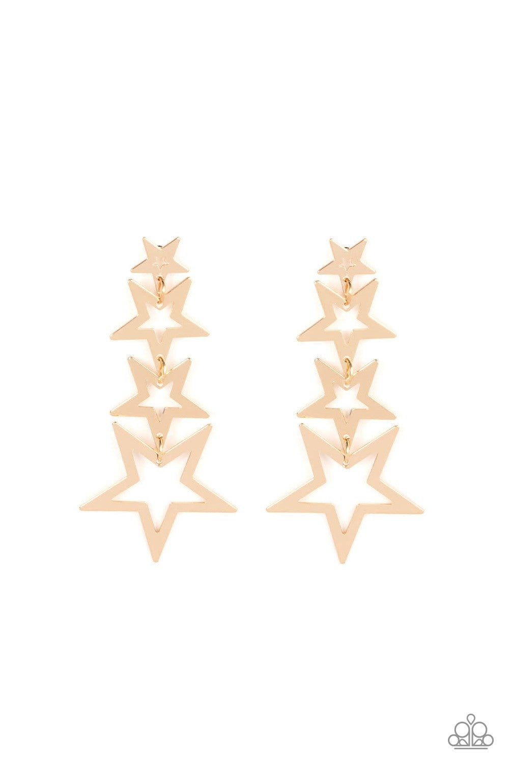 Superstar Crescendo - Gold Star Post Earrings - Paparazzi Accessories