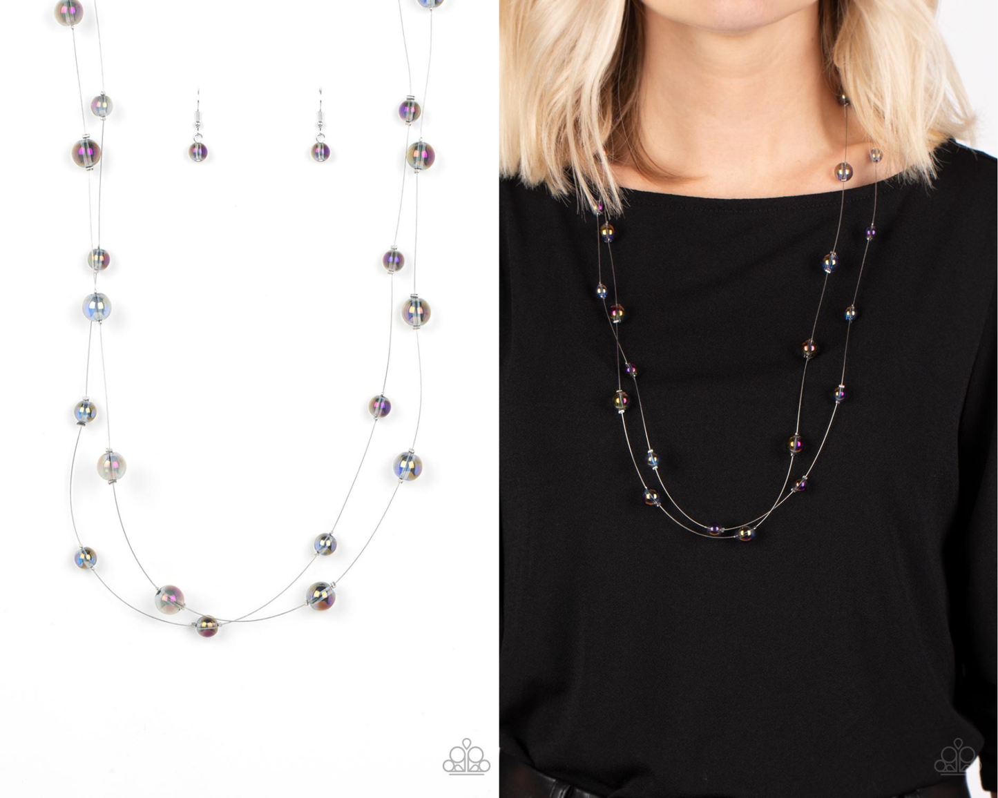 Interstellar Illusions - Purple Shimmer Necklace - Paparazzi Accessories