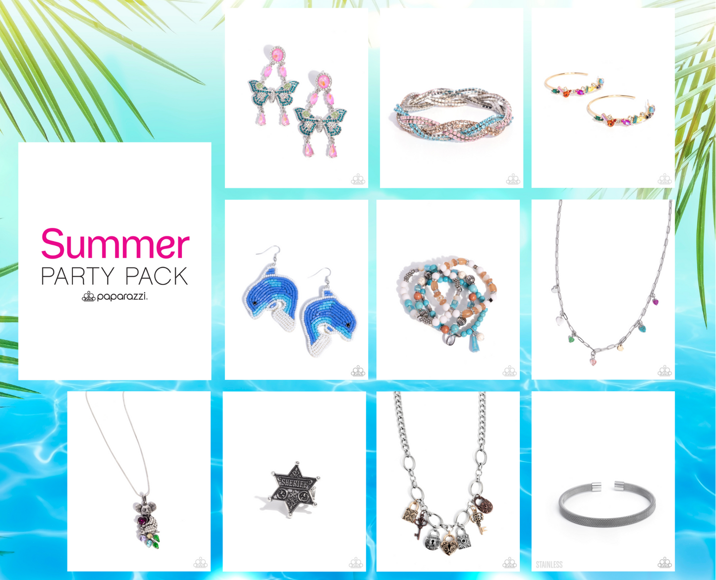 Summer Party Pack 2025 - 10 Exclusive Pieces - Paparazzi Accessories
