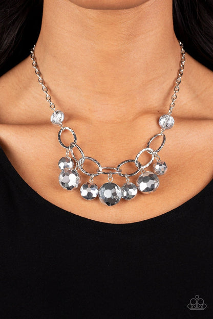 Rhinestone River - Silver Necklace - Paparazzi Accessories